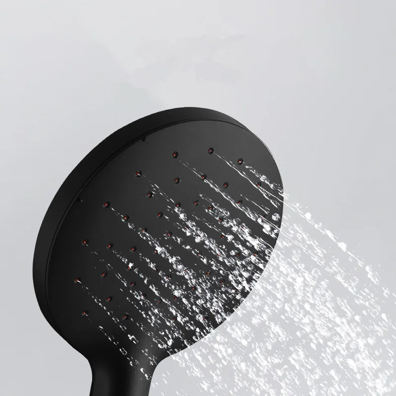 Afralia™ Hand-held Shower Head: High Pressure, Water Saving, Black Bathroom Nozzle