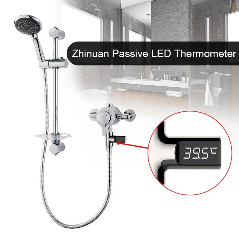 Afralia™ LED Shower Thermometer with Temperature Display - Baby Safe Heat Gauge