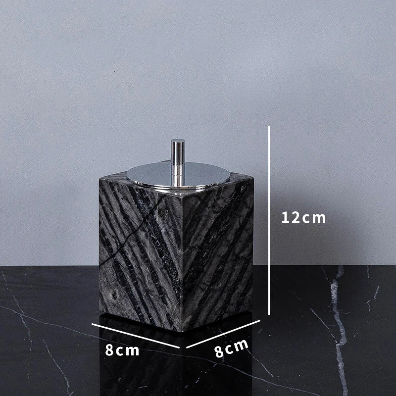 Afralia™ Ancient Wood Grain Marble Bathroom Set with Luxury Accessories