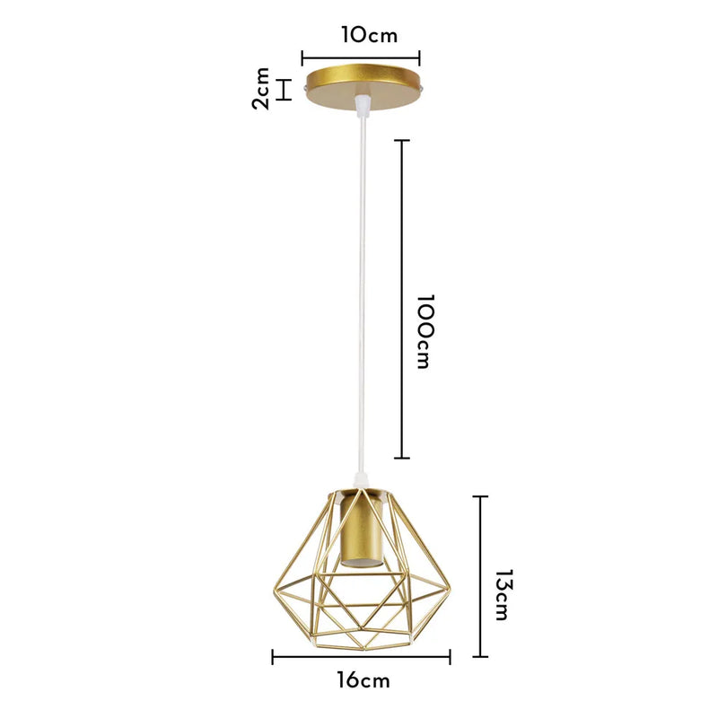 Afralia™ Retro Iron Cage Pendant Chandelier for Corridor Aisle, Restaurant Kitchen Lighting