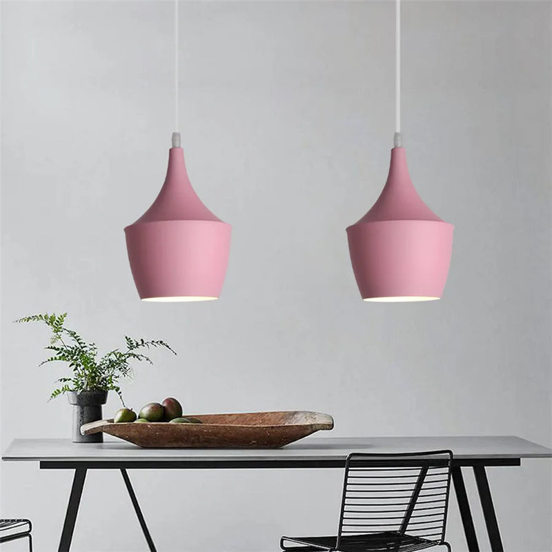 Afralia™ Nordic Macaron Aluminum Ceiling Pendant Light for Modern Decor