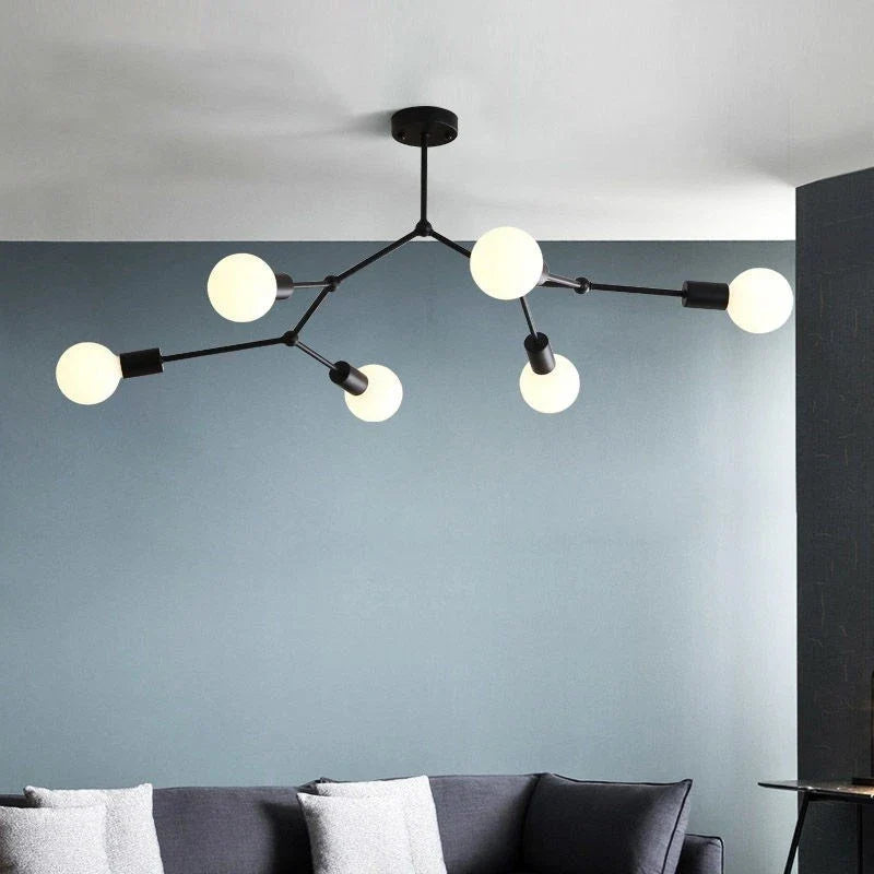 Afralia™ Retro Industrial Ceiling Lights for Living Room Bedroom, Multi Heads E27 LED Ceiling Lamp