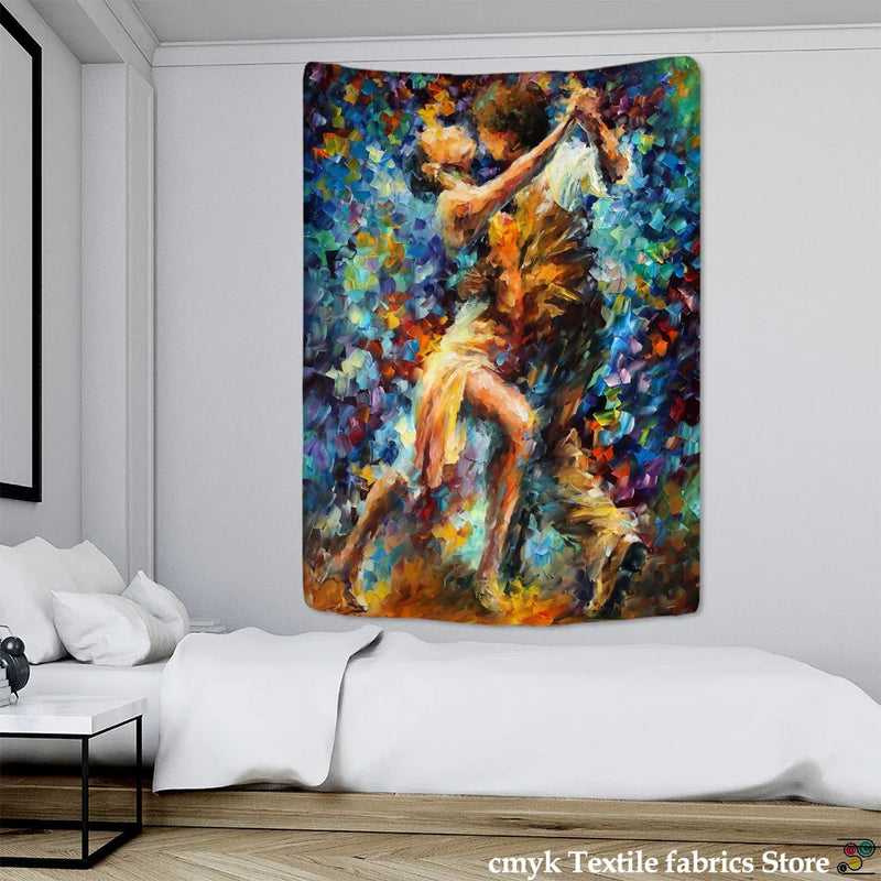 Afralia™ Psychedelic Witchcraft Oil Painting Tapestry for Bohemian Home Decor