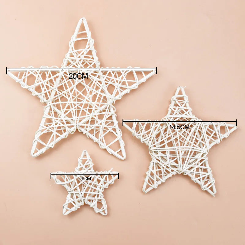 Afralia™ Christmas Star Wreath Home Decoration - Wedding Background DIY Artificial Plants Wholesale