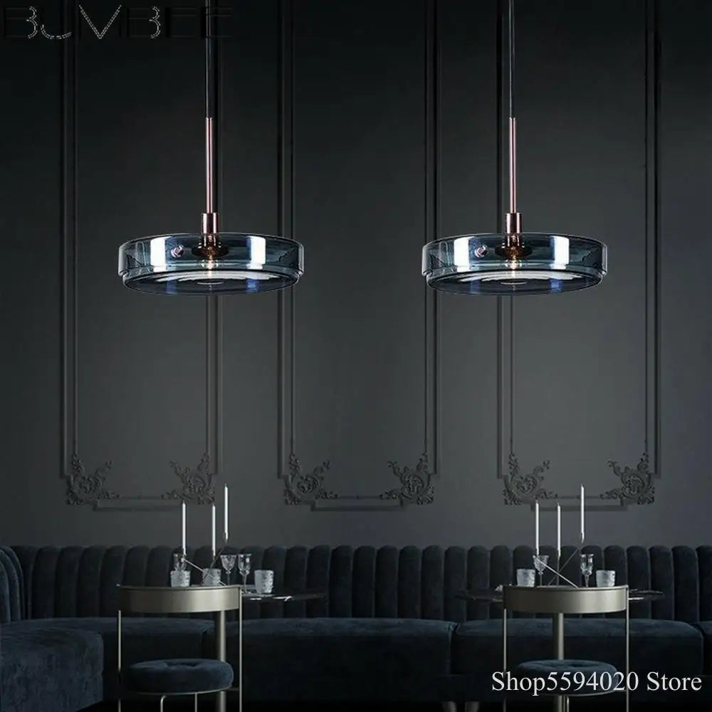Afralia™ Glass Lustre Pendant Lights for Restaurant Bedroom Bar Cafe Dining Room
