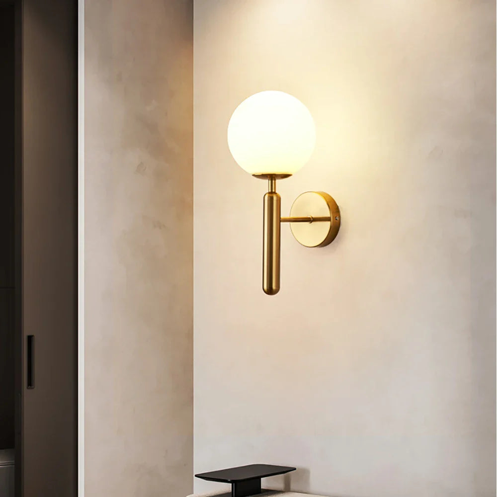 Glass Ball Bedside Wall Lights for Bedroom & Living Room, Afralia™ Modern Wall Lamp