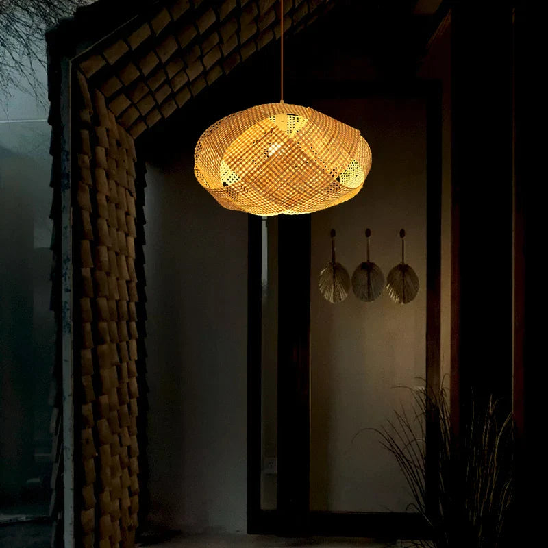 Afralia™ Rattan Cloud Pendant Light: Japanese Tatami Hanging Lamp