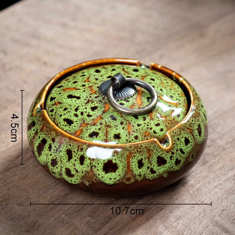 Afralia™ Glazed Porcelain Ashtray: Stylish Desk Decoration & Gift for Boyfriend