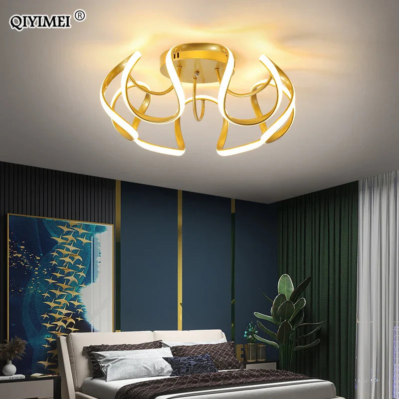 Afralia™ LED Chandelier Modern Indoor Lighting for Living Room Study Parlor Bedroom