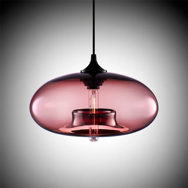 Afralia™ Colorful Glass Pendant Lights for Restaurant Bar Shop - Nordic Indoor Decoration Lighting