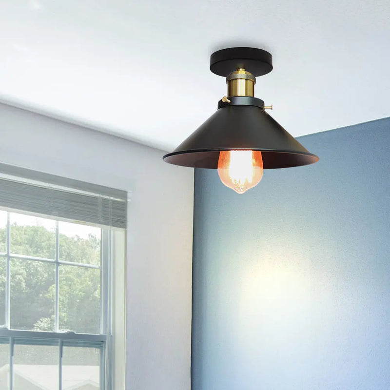 Afralia™ Vintage Industrial Ceiling Light for Home Living Room Decor