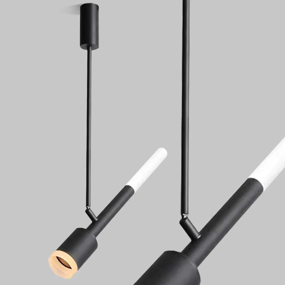 Afralia™ 8W COB Pendant Spotlight for Bedroom, Living Room, Restaurant - Black/White Aluminum