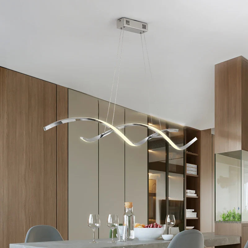 Afralia™ Modern Nordic LED Pendant Light - Chrome/Gold Plated Finish