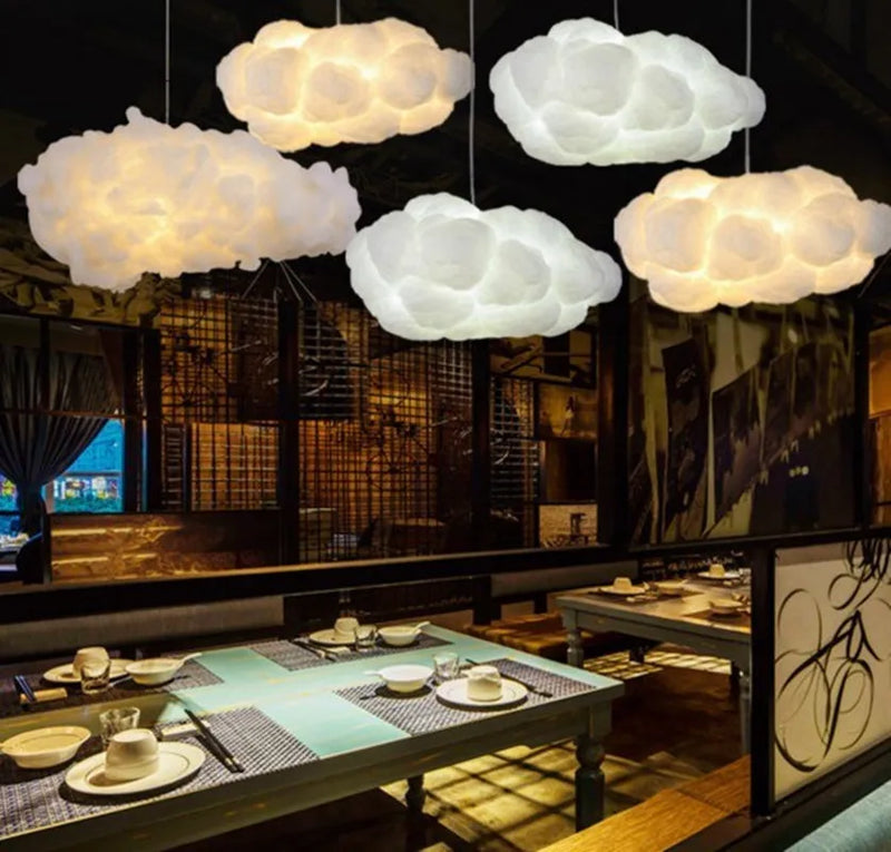 Afralia™ LED Cloud Chandelier: Modern E27 Floating Cloud Lamp for Nursery, Bedroom, Children Room