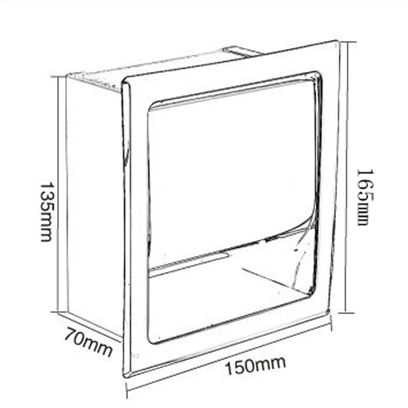 Afralia™ Stainless Steel Toilet Paper Holder Polished Chrome Wall Mounted Concealed Box