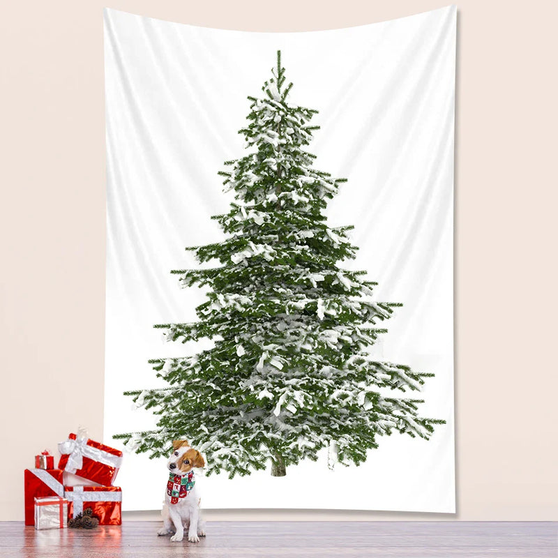 Afralia™ Christmas Tree Bedroom Decoration Wall Tapestry Mattress - Large Bohemian New Year Party Decor