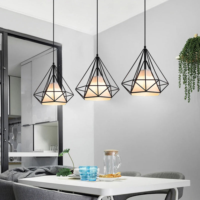 Afralia™ Industrial LED Pendant Ceiling Light for Home Living Room Kitchen Decor