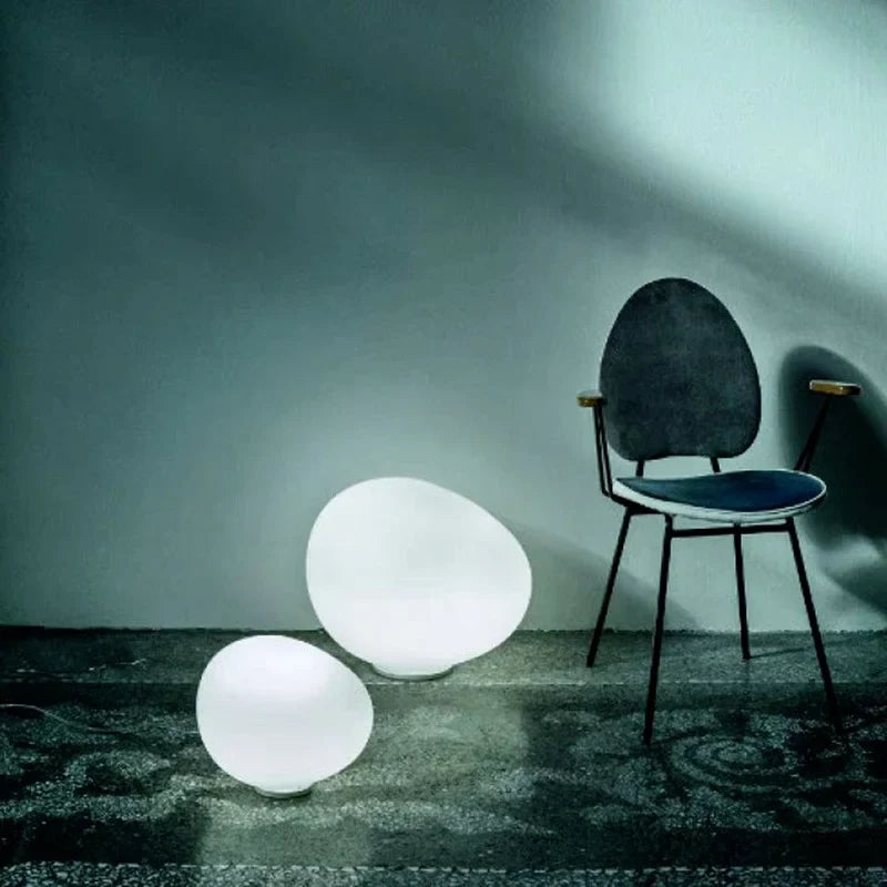 Spherical Glass Geometric Desk Lamp by Afralia™