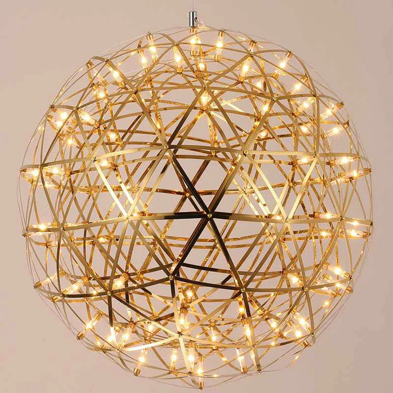 Afralia™ Golden Led Pendant Light for Kitchen Living Room Decor