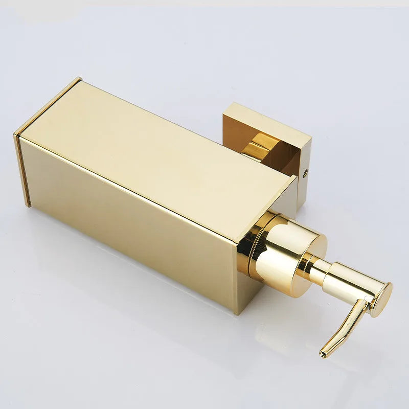 Afralia™ Stainless Steel Soap Dispenser Gold, Hand Liquid/Kitchen/Shampoo Bottle