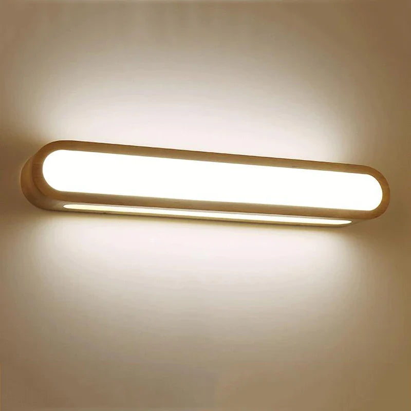 Afralia™ Nordic Wood Wall Light 12W LED for Bedroom, Foyer, Study, Bathroom Mirror