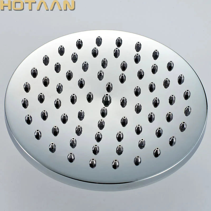 Afralia™ Round Stainless Steel Shower Head - 8 Inch Chrome Bathroom Chuveiro