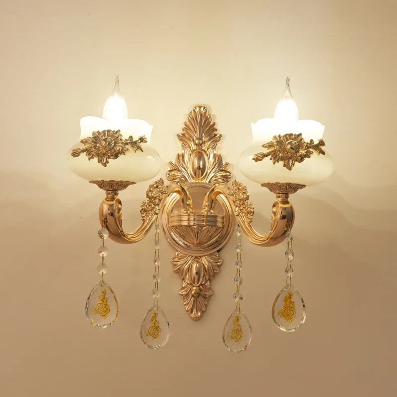 Afralia™ Gold Crystal LED Chandelier: Elegant Lighting for Living Room, Hotel, or Villa Hall