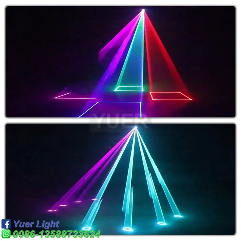 Afralia™ RGB Laser Light Show with Scanning Effect and Music Control