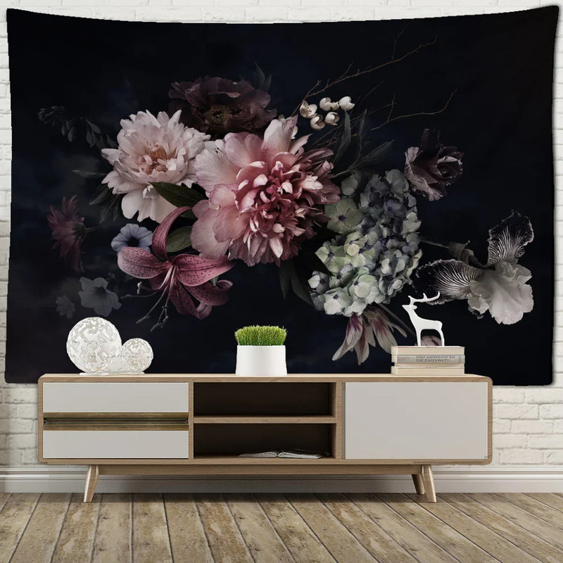 Afralia™ Psychedelic Flower Tapestry Wall Hanging for Boho Style Home Decor