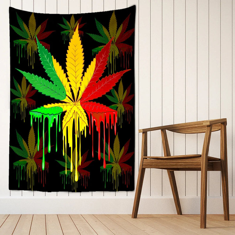 Afralia™ Maple Leaf Tapestry Wall Hanging: Boho Witchcraft Bedroom Art & Home Decor