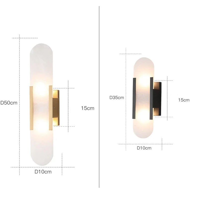 Afralia™ Marble Wall Lamps: Minimalist Nordic LED Mirror Light for Living Room Bedroom