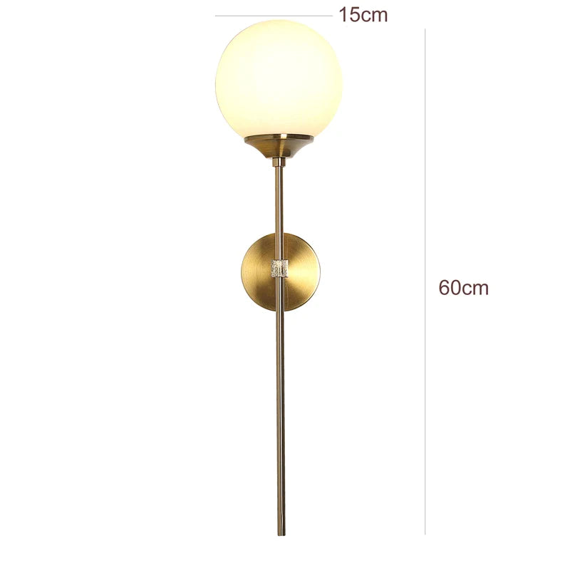 Afralia™ Modern Glass LED Wall Lamp for Living Room, Bedroom, Corridor, Dining Room.