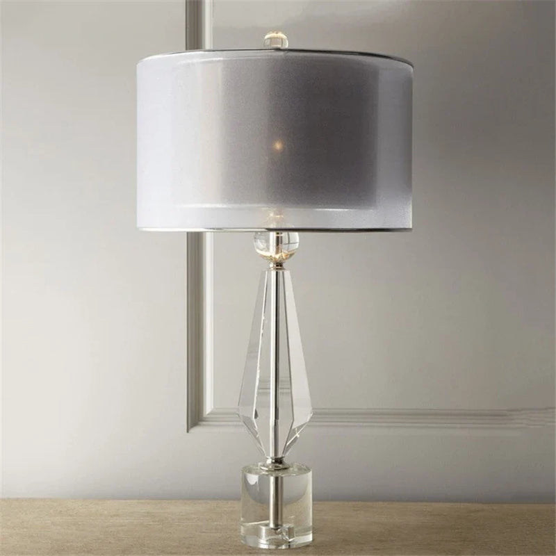 Afralia™ Crystal Table Lamp - Modern Luxe Art Deco Lighting for Living Room, Bedroom, Bedside