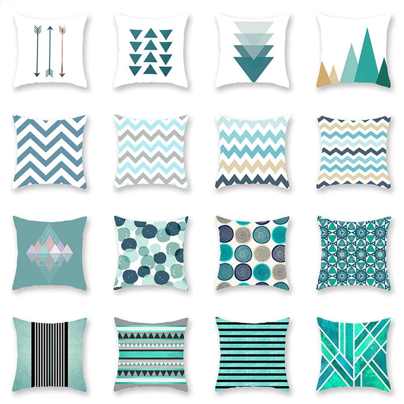 Afralia™ Green Geometric Pillowcase - Nordic Classic Design for Home Decor and Comfort