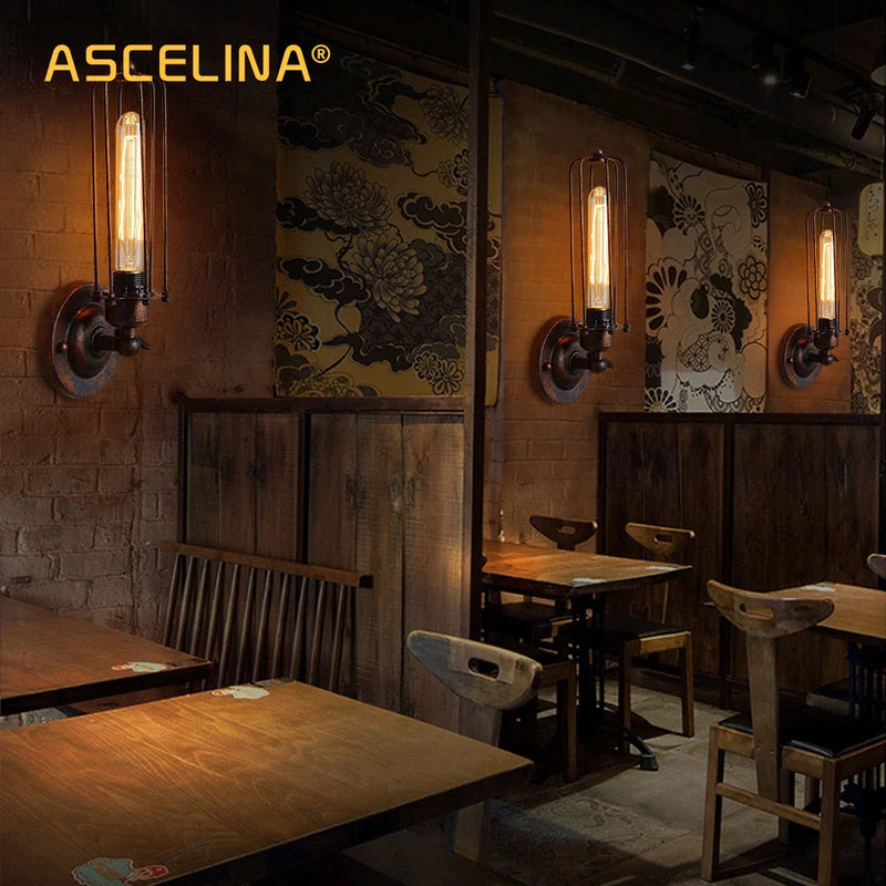 Afralia™ Rustic Adjustable Industrial Wall Sconce Light Fixture