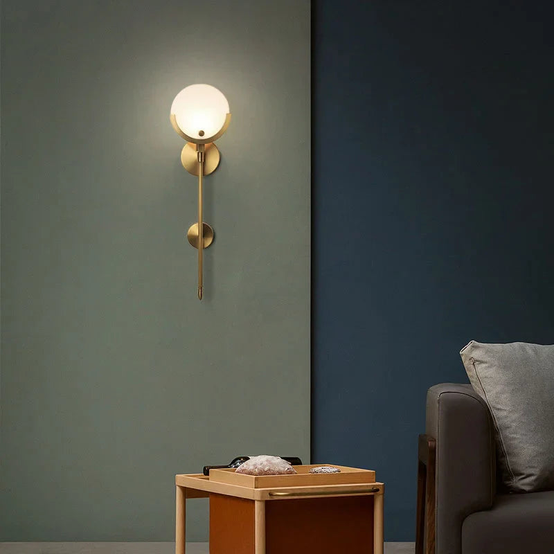 Afralia™ Creative Marble Wall Lamp: New Nordic Minimalist Light Luxury for Living Room, Bedroom, Aisle.
