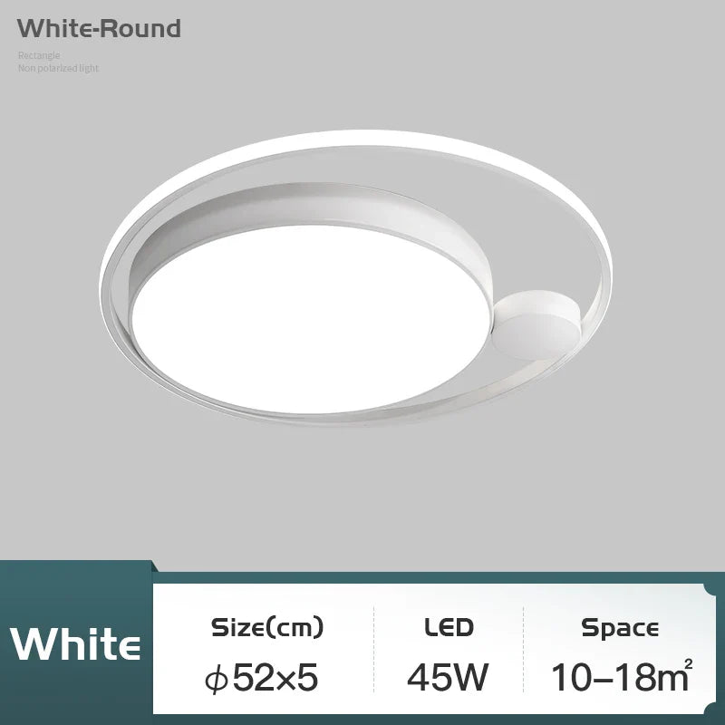 Afralia™ Modern Black LED Ceiling Lamps for Living Room Bedroom Chandelier Fixtures