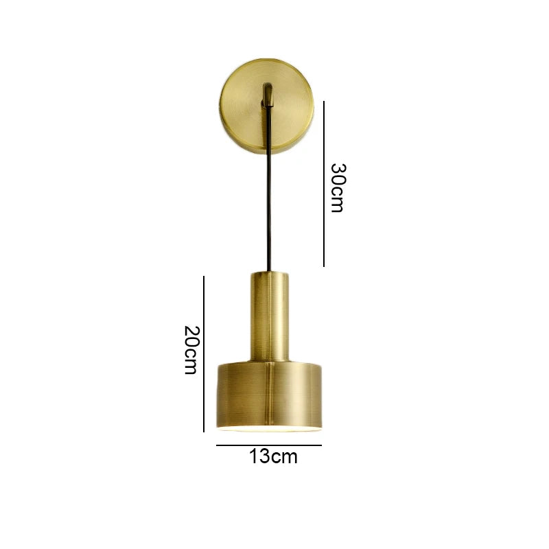 Afralia™ Brass Wall Lamp: Minimalist Nordic Style Sconce for Living, Bathroom, Aisle Lighting