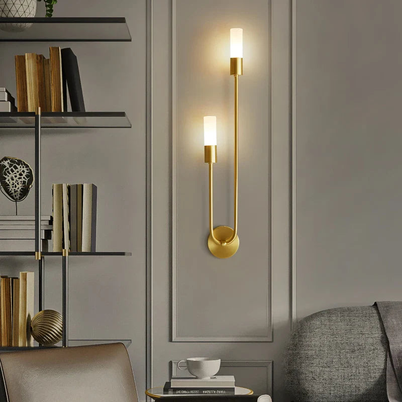 Afralia™ Modern Gold Black Wall Sconces G9 Indoor Minimalist Candle Lighting