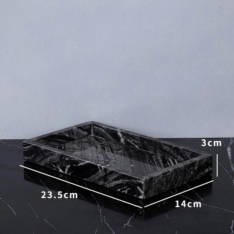 Afralia™ Ancient Wood Grain Marble Bathroom Set with Luxury Accessories