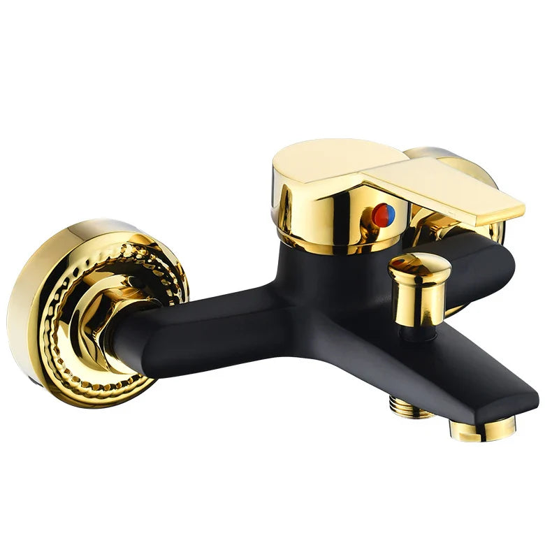 Afralia™ Rain Shower Set Mixer Tap with Hand Shower Wall Mount Bathtub Faucet