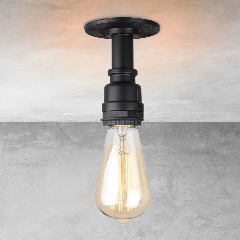 Afralia™ Vintage Retro Pipe Ceiling Lights Industrial Iron Pipe Lamps