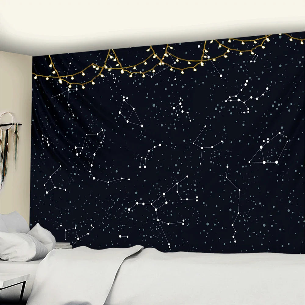 Afralia™ Starry Sky Tapestry | Galaxy Wall Art & Home Decor