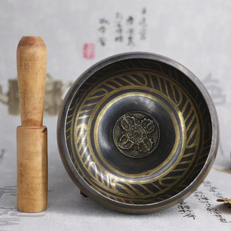 Afralia™ Buddha Sound Bowl: Handmade Metal Craft for Yoga Meditation and Home Decor
