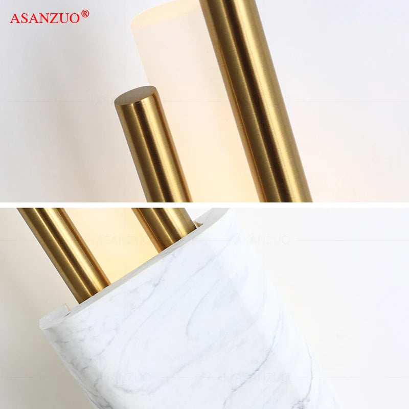 Afralia™ Minimalist Marble Wall Lamp for Living Room and Bedroom