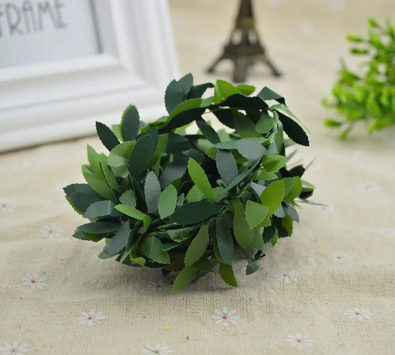 Afralia™ Green Leaf Vine Wreath Garland for Wedding & Christmas Home Decor