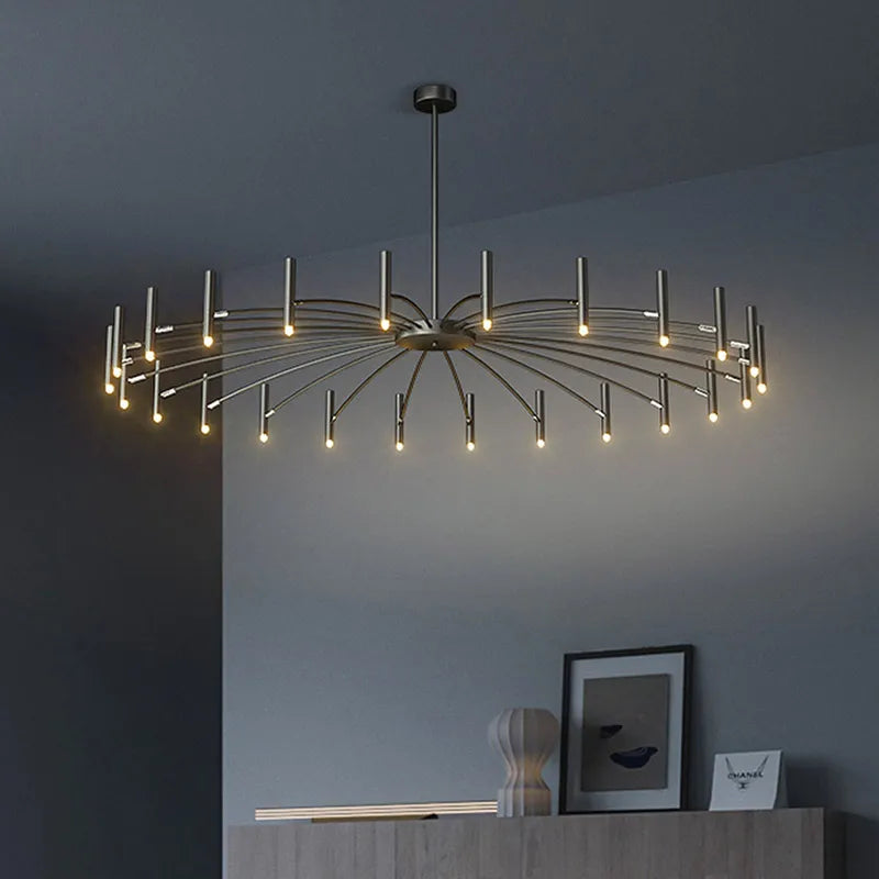 Afralia™ Modern Metal LED Ceiling Chandelier for Bedroom Home Decor Lighting