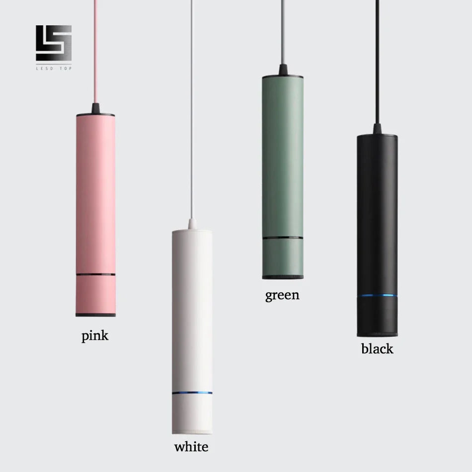 Afralia™ Tube Macaron Pendant Light: LED Modern Kitchen & Counter Pendant Lamp
