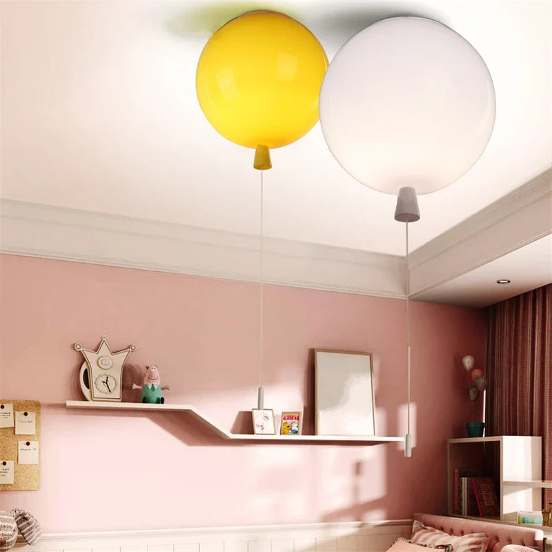 Afralia™ Balloon Acrylic Ceiling Light: Modern 5 Color Kids Room E27 Lamp with Switch
