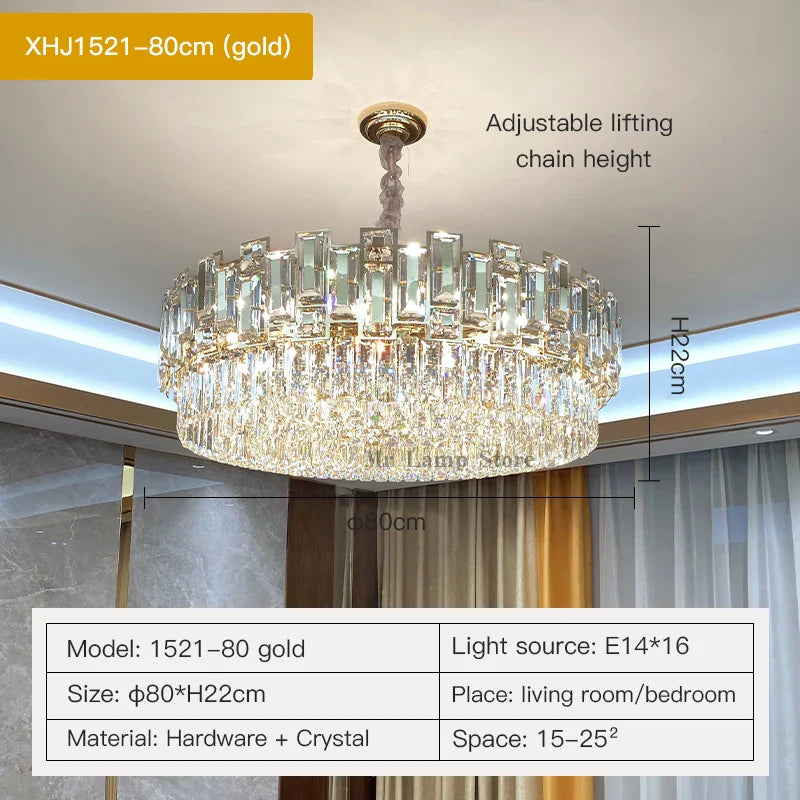 Afralia™ Crystal Chandelier: Elegant Lighting for Home, Living Room, Bedroom, Kitchen